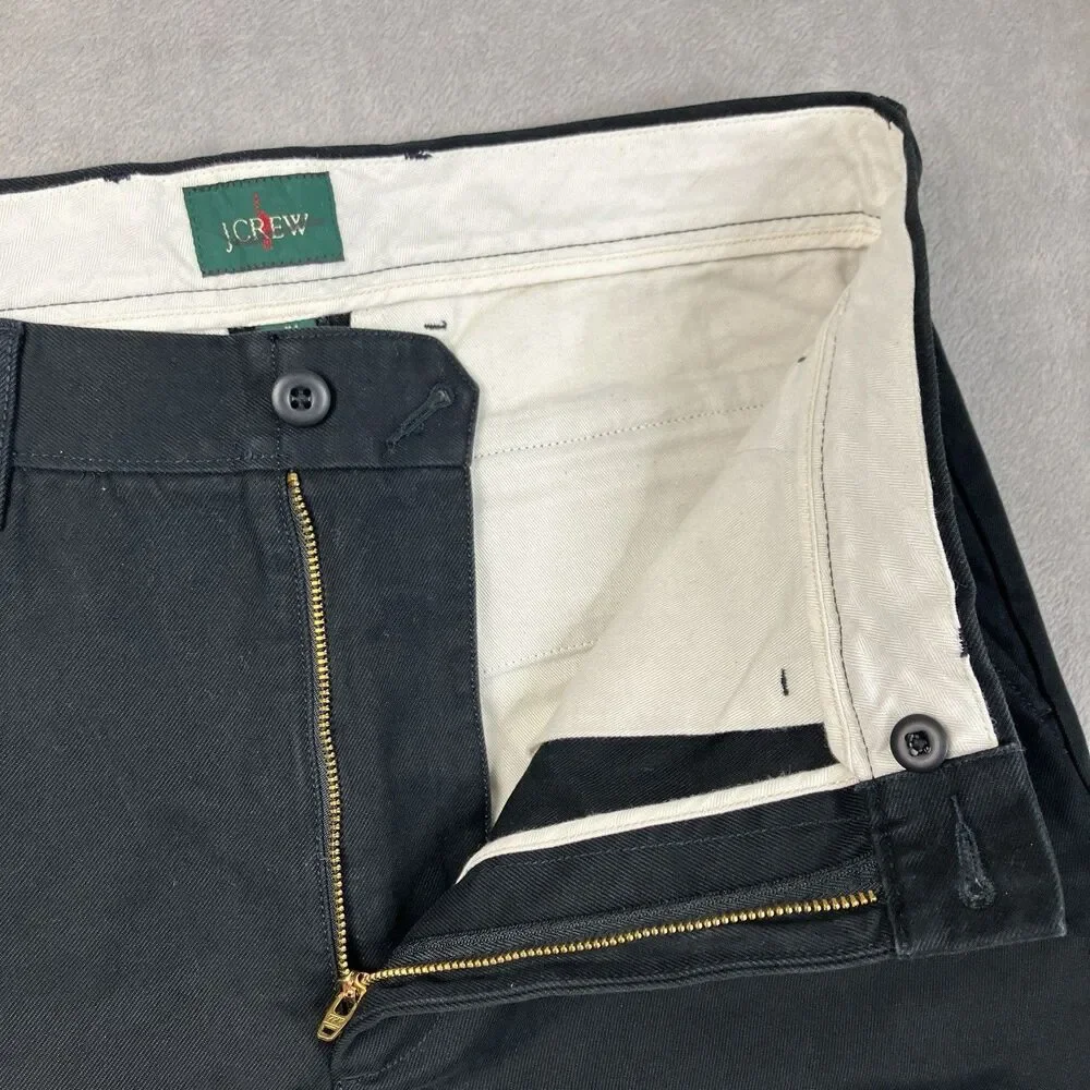 J Crew Pants Mens 31x30 Black Cotton Classic Chino Straight Casual Preppy BE611
